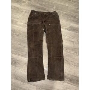 Carhartt Double Knee Work Pants Womens Size 12 Men's (34x34) Brown